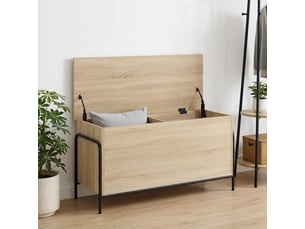 Boîte de rangement, coffre de rangement chêne sonoma 80x40x49,5 cm shl33222
