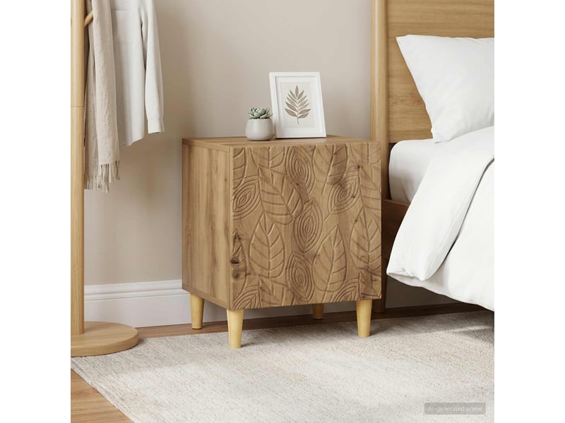  Table de chevet - cabinet de chevet - table de nuit 2 pièces chêne artisanal 43 x 34,5 x 50 cm  - Conforama B