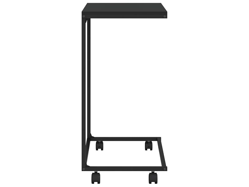  Table d'appoint | bout de canapé table basse avec roues noir 55x35x70 cm bois d'ingénierie shl5617  - Conforama E