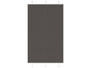 Store plissé, store de fenêtre noir 120x200 cm largeur du tissu 119,4cm polyester cf46930