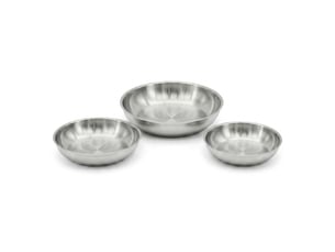 Lot de 3 poêles en inox 20 cm 24 cm 28 cm fackelmann inogrip