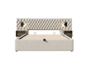 Lit coffre 180x200 cm coloris beige