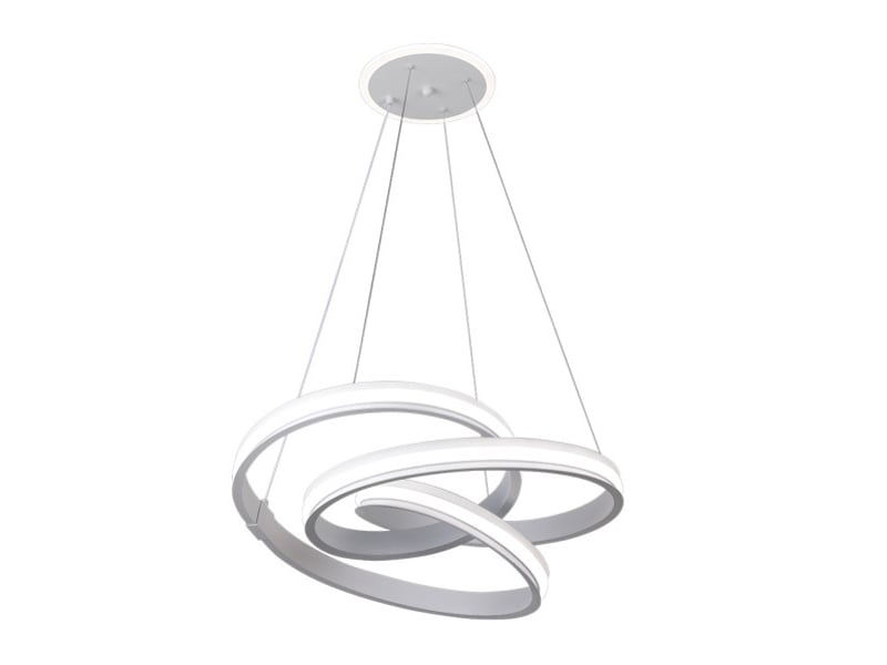  Fabrilamp free, suspension, moderne, led, 161 w, 13416 lm, 3000-4000-6000 k, blanc, 50-125.5 x 55 x 55 cm 250092001 - Conforama A