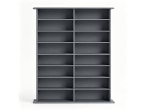 Bibliotheque coloris  gris 12 étagère(s) TCQPZ  - 24 cm x 126.3 cm