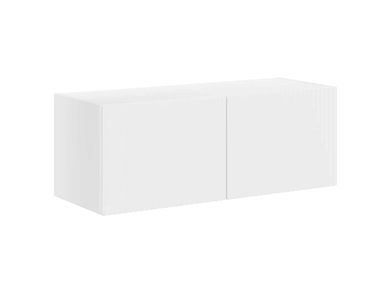  Ensemble de meuble tv - banc tv - meuble de rangement mural 6 pcs blanc  - Conforama E