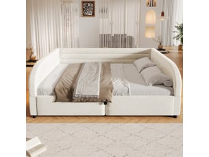 Lit coffre 140x200 cm <strong>HAUSS SPOLE</strong>  <strong></strong> coloris beige