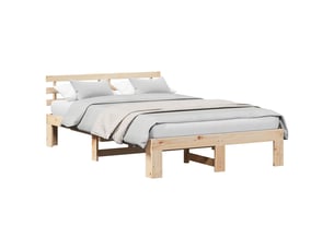 Lit 2 places 135x190 cm    coloris marron