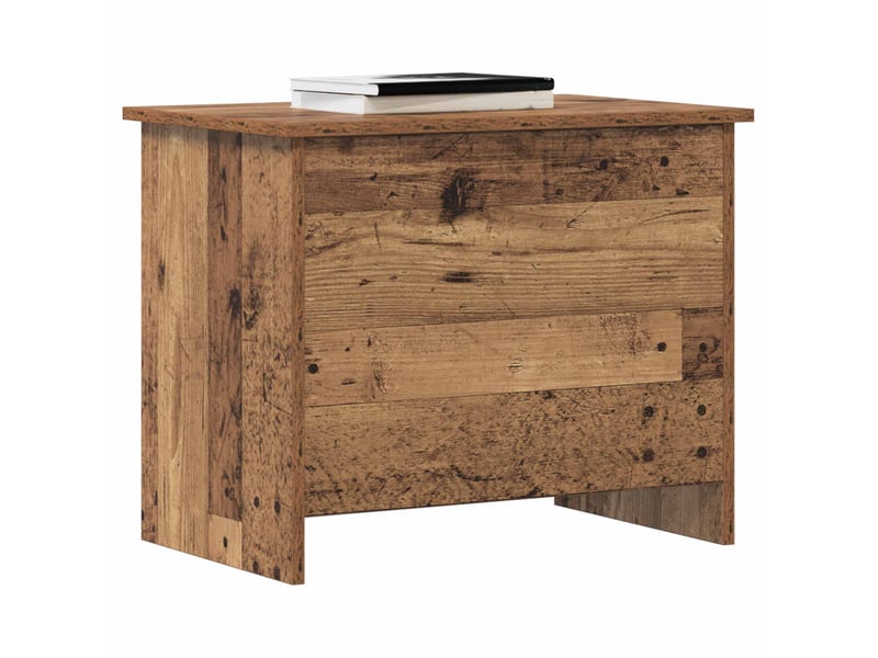 Coffre de rangement avec stockage bois ancien 60x40x50 cm - Conforama C