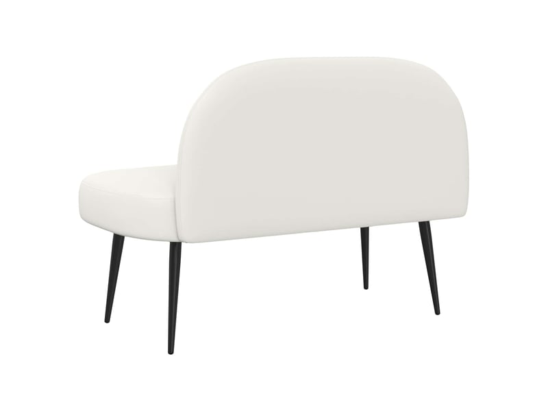 Banc rembourré, banc de lit avec dossier blanc 110x60x76 cm simili cuir - Conforama D