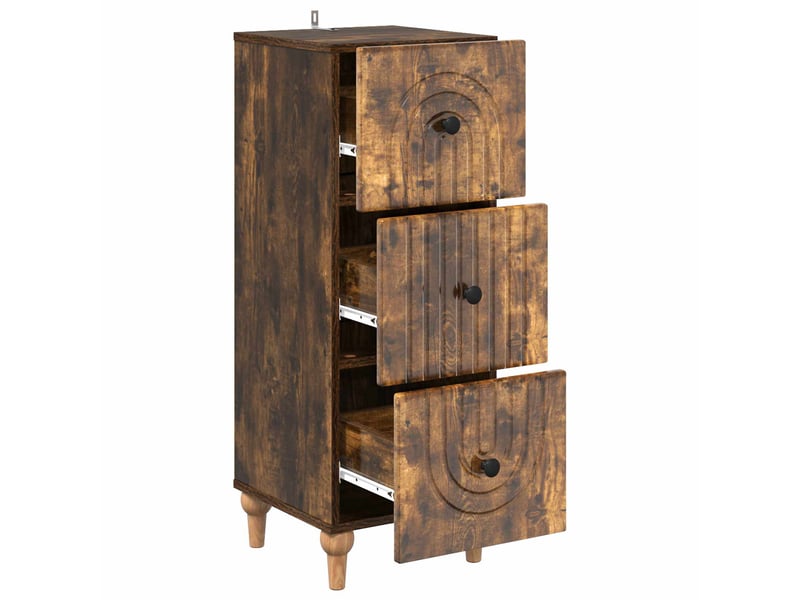  Armoire de rangement bureau, armoire à tiroirs 33 x 34.5 x 90 cm bois d'ingénierie shl826  - Conforama E