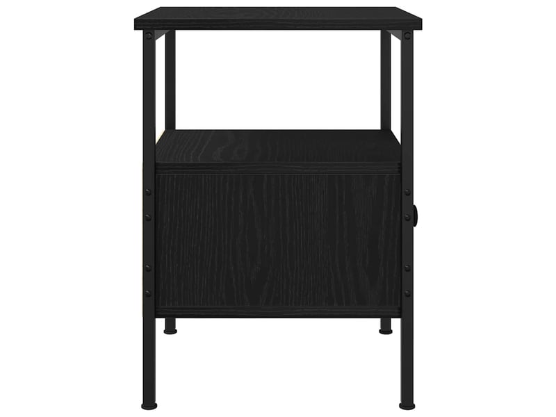 Table de chevet - cabinet de chevet - table de nuit 2 pc chêne noir 34 x 36 x 50 cm - Conforama D