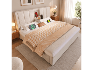Lit coffre 140x190 cm <strong></strong>  <strong>Bliss Lite</strong> coloris beige