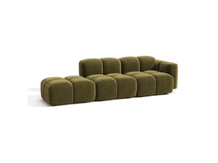 Canapé droit fixe PREMIUM INTERIORS CMOAD335VTTVV 4 places Velours vert