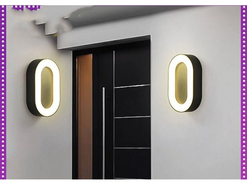  Plafonnier led 12w intérieur et extérieur 3000k – lumière chaude, 200x45 mm  - Conforama D
