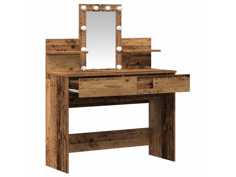  Coiffeuse, table de toilette bois ancien 100x40x130 cm shl94768  - Conforama D