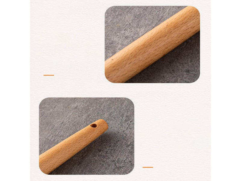  Set de 12 ustensiles de cuisine en silicone et bois kaki avec support chicfurn  - Conforama W