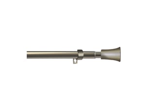 Kit tringle à rideaux extensible avec embouts pommeau d19mm 120-210 cm