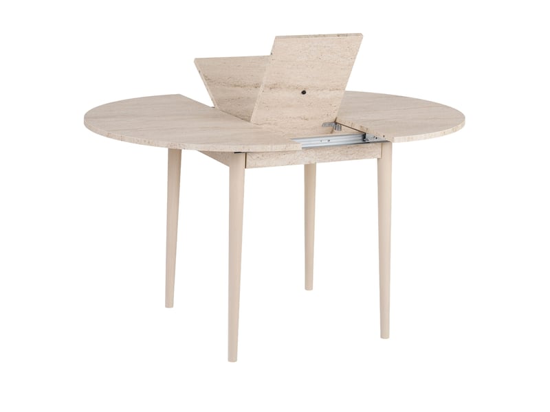  Table extensible bee, extensible, 100x100x75h cm beige marbre Bee - Conforama E