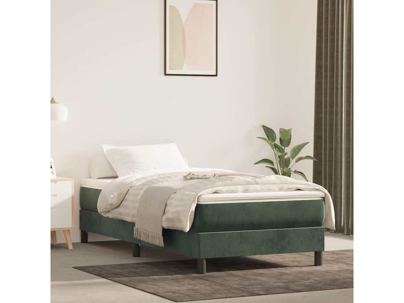 Matelas de lit à ressorts ensachés fermeté moyenne vert foncé 100x200x20 cm - Conforama B
