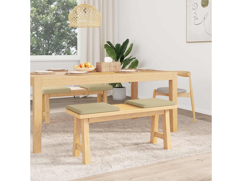  Lot de 4 coussins de banc, coussins d'assise, coussins pour chaisecanapé velours côtelé vert gris profondeur 35 cm cf52613  - Conforama C