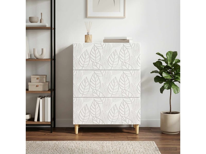  Armoire de rangement bureau, armoire à tiroirs blanc brillant 66 x 34,5 x 90 cm shl1338  - Conforama C