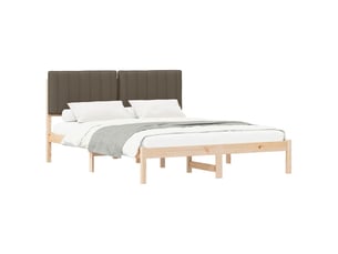 Lit 2 places 160x200 cm coloris taupe