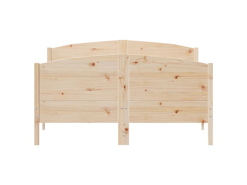 Lit double- lit adulte - cadre de lit sans matelas 135x190 cm bois de pin massif - Conforama C