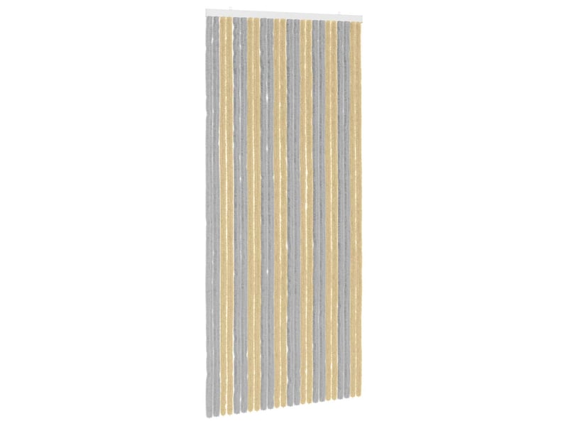  Rideau anti-insectes, moustiquaire en chenille gris et beige 100 x 220 cm cf43443  - Conforama A