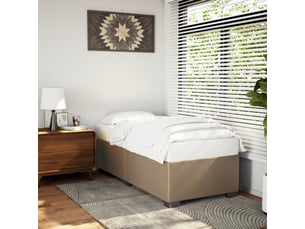 Lit adulte, lit simple, cadre de lit sans matelas cappuccino 100x200cm similicuir cf12461