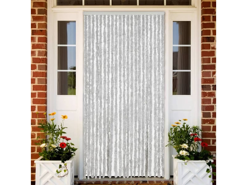  Rideau anti-mouches, moustiquaire gris 90x220 cm chenille cf43521  - Conforama B
