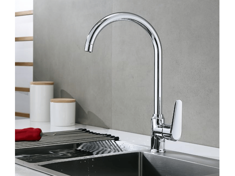  Robinets de cuisine, robinets pivotants chauds et froids, robinets en acier inoxydable pour lavabos  - Conforama C