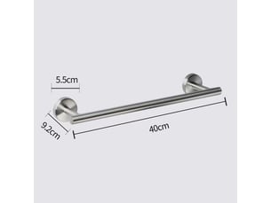 Porte-serviettes en acier inoxydable, rack en rouleau de salle de bains, single pole