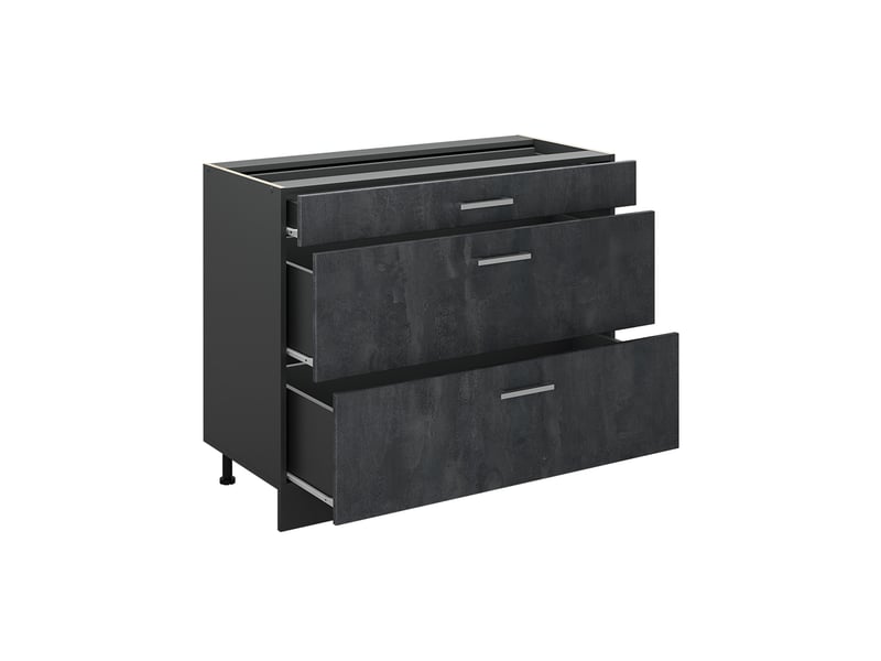  Vicco meuble cuisine, béton noiranthracite, 100cm plan de travail anthracite  - Conforama C