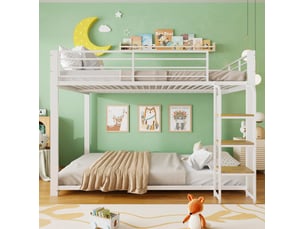 Lit superposé 140x200 cm <strong>HAVRYA</strong>  <strong></strong> coloris blanc