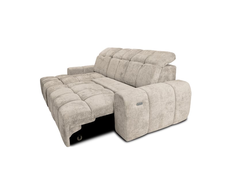  Canapé d'angle gauche relax krabi avec coffre tissu kiara beige KRABI-M-KIA852-L - Conforama D