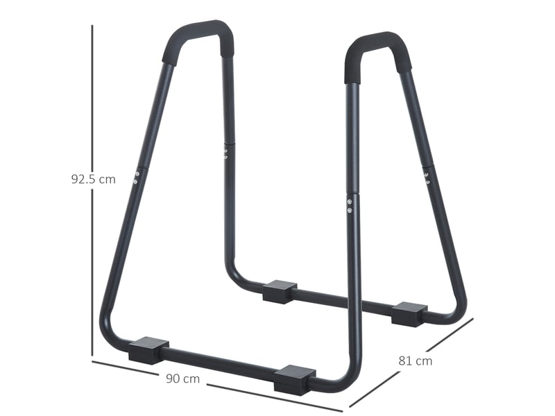  Station de dips 90x81x92,5 cm structure en acier noire  - Conforama C