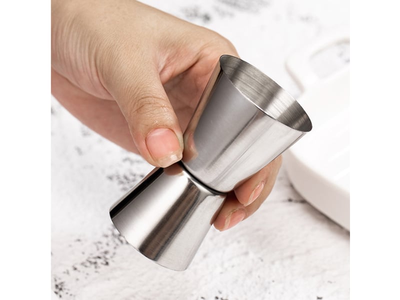  Doseur à cocktail double en acier inoxydable m  - Conforama C