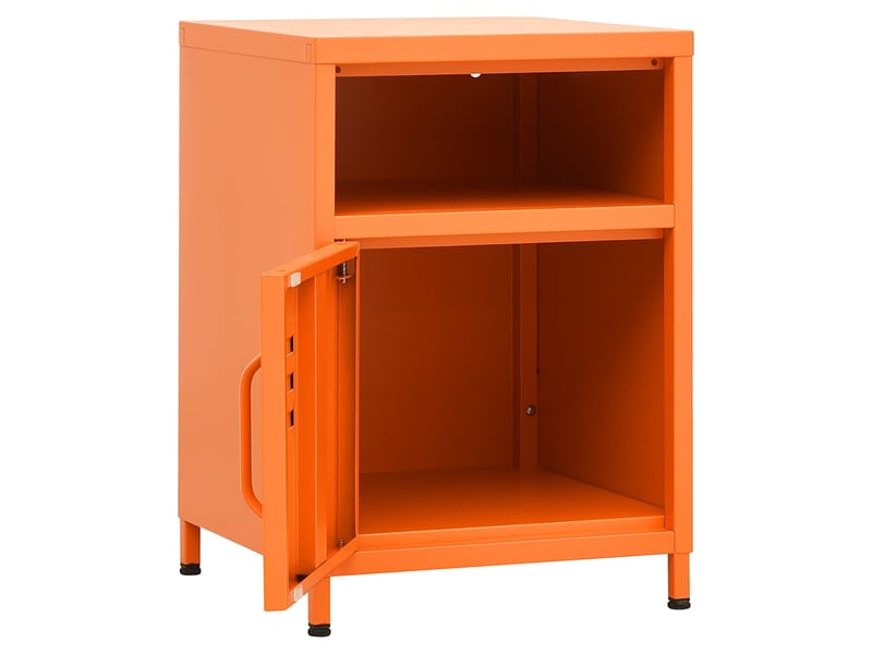  Table de chevet - cabinet de chevet - table de nuit orange 35x35x51 cm acier  - Conforama E