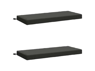 Lot de 2 coussins de banc, coussins d'assise soest 100 % polyester anthracite cf56973