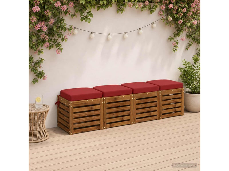 Lot de 4 coussins de siège, coussins d'assise soest 100 % polyester cf60760 - Conforama B