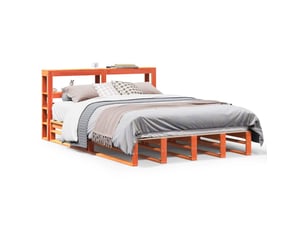Lit 2 places 135x190 cm    coloris marron