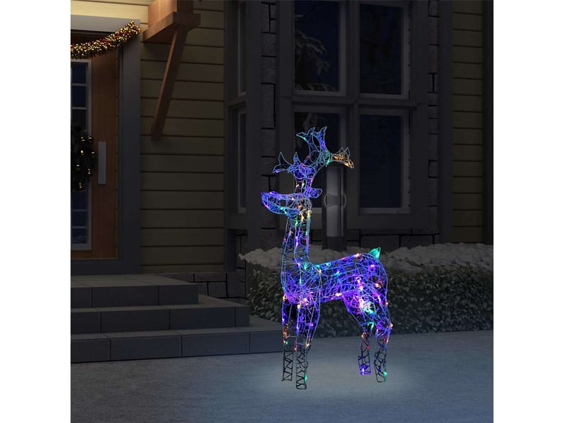  Renne de décoration, éclairage de noël 90 led 60x16x100 cm acrylique cf62046  - Conforama B