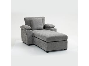 Fauteuil convertible <strong></strong> Tissu gris