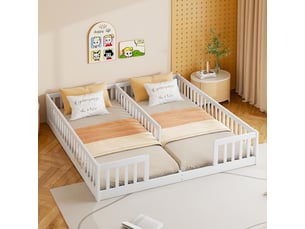 Lit simple 90x200 cm <strong>HAUSS SPOLE</strong>  <strong></strong> coloris blanc