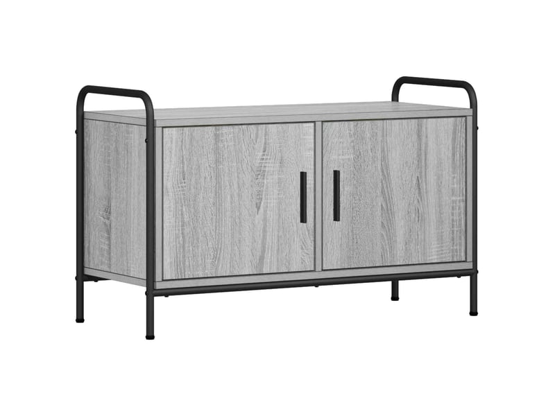 Meuble tv moderne, banc tv 79,5x33x50 cm sonoma gris bois d'ingénierie shl55558  - Conforama A