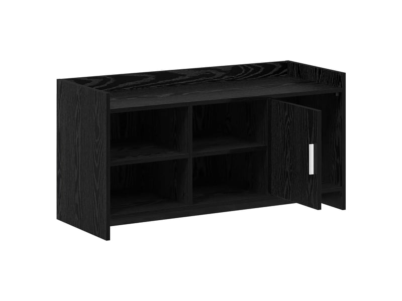  Meuble à chaussure, cabinet à chaussures avec porte chêne noir 100x39,5x51 cm  - Conforama D