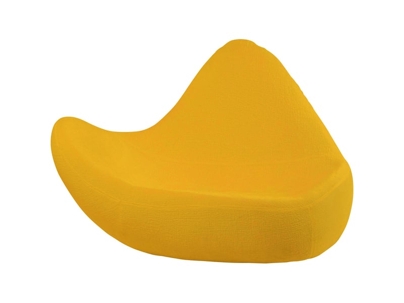  fauteuil glow wave xl jaune kare design  - Conforama A