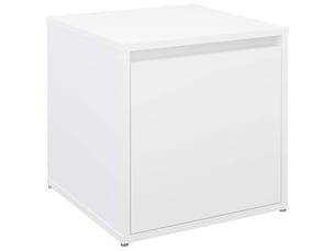 Boîte de rangement bureau blanc 40,5x40x40 cm bois d'ingénierie