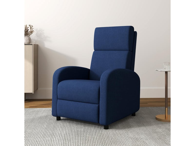  Fauteuil relax inclinable en tissu avec repose-pieds 64x86x102 cm  - Conforama B