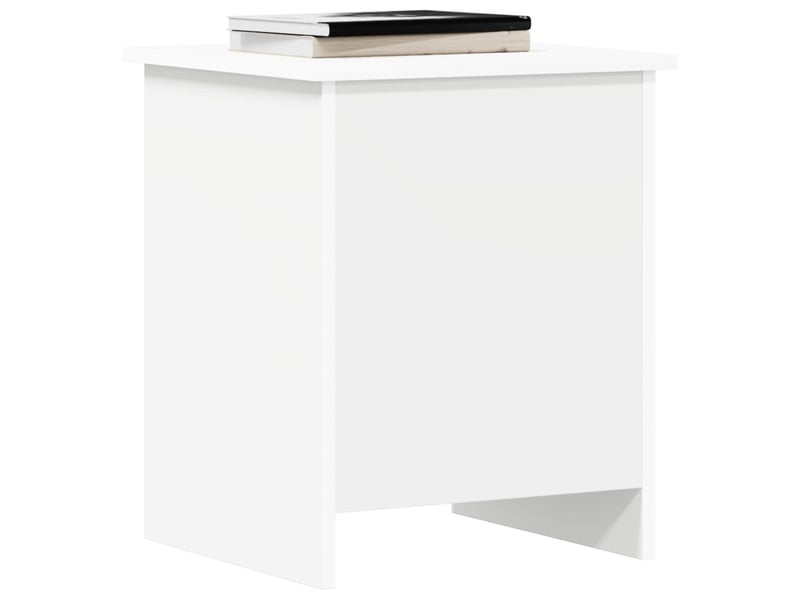 Coffre de rangement blanc 40x40x50 cm bois d'ingénierie - Conforama C